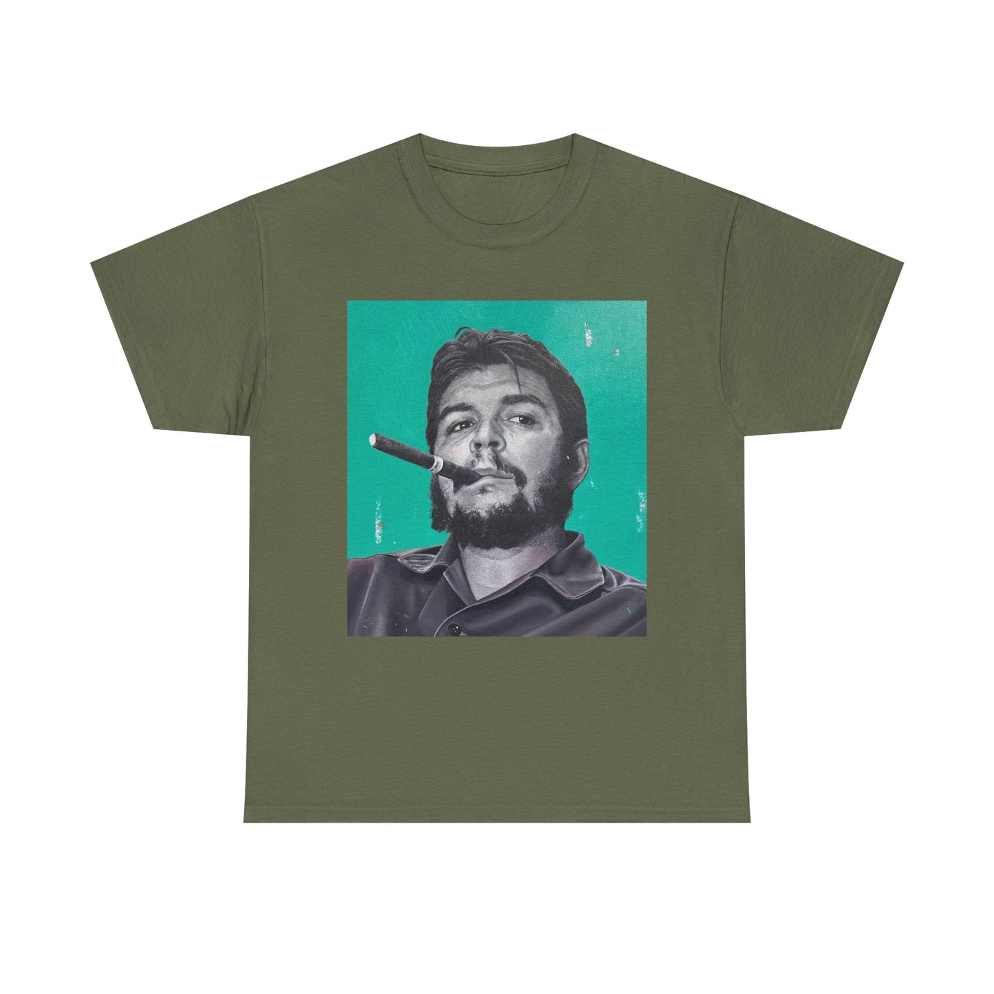 T-Shirt - Che Guevara Smoking Cigar Portrait by James Earley