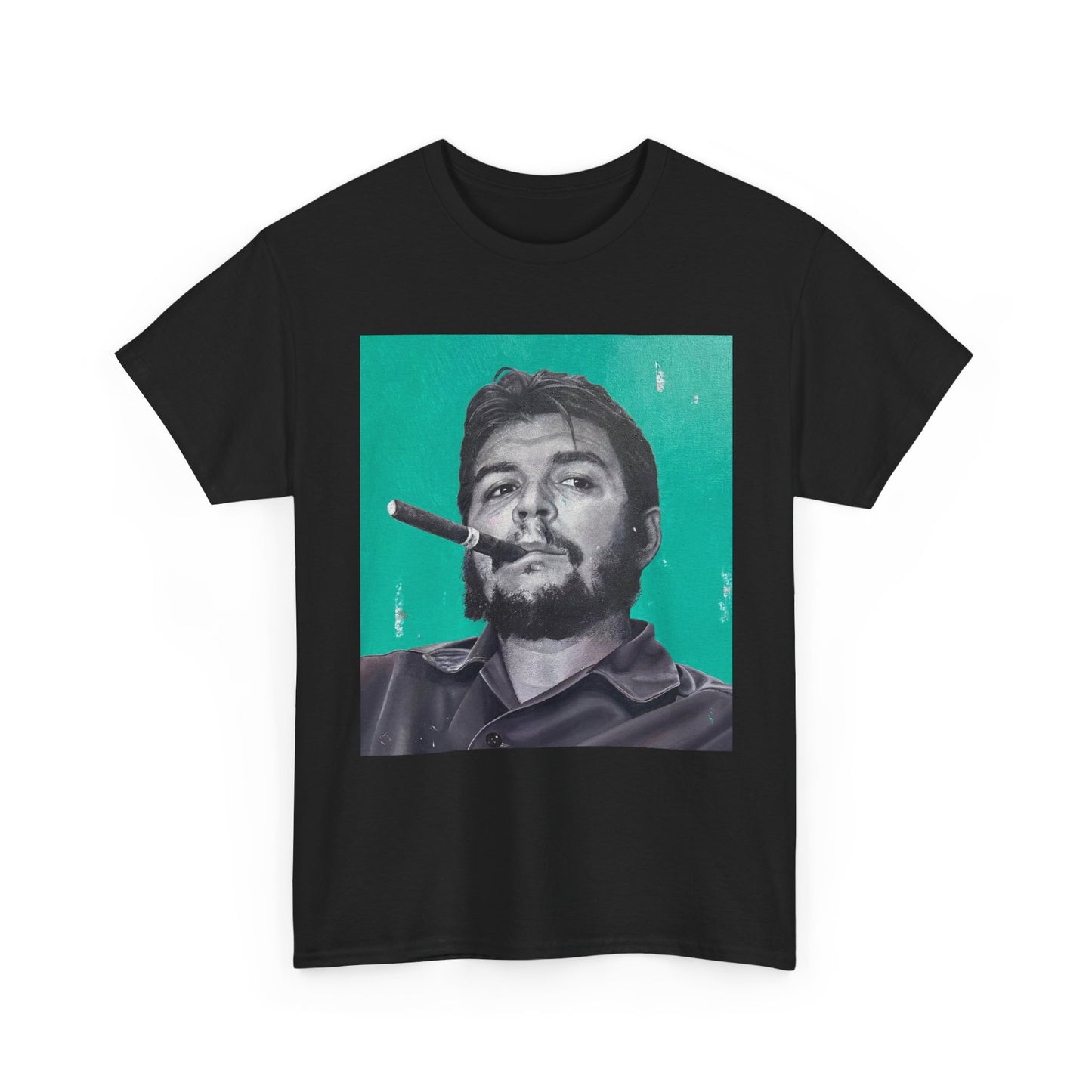 T-Shirt - Che Guevara Smoking Cigar Portrait by James Earley