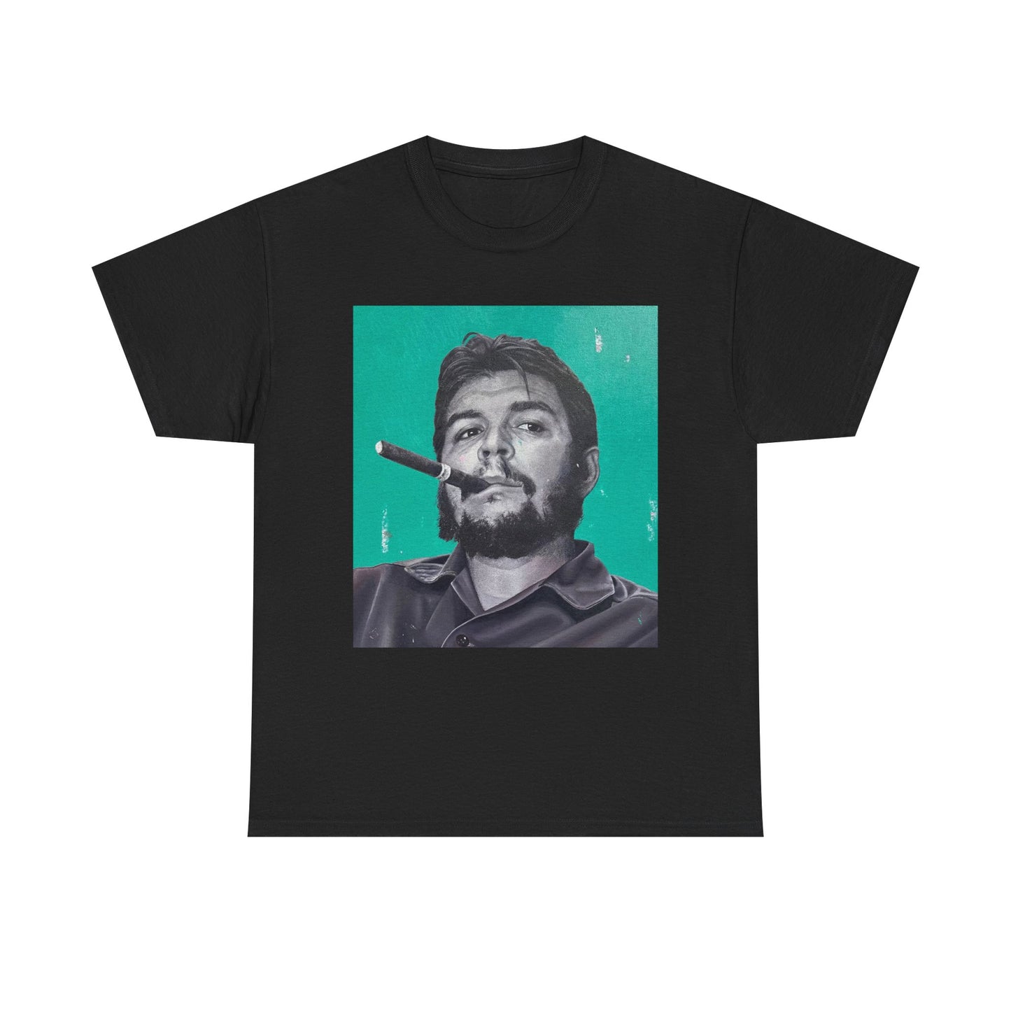 T-Shirt - Che Guevara Smoking Cigar Portrait by James Earley