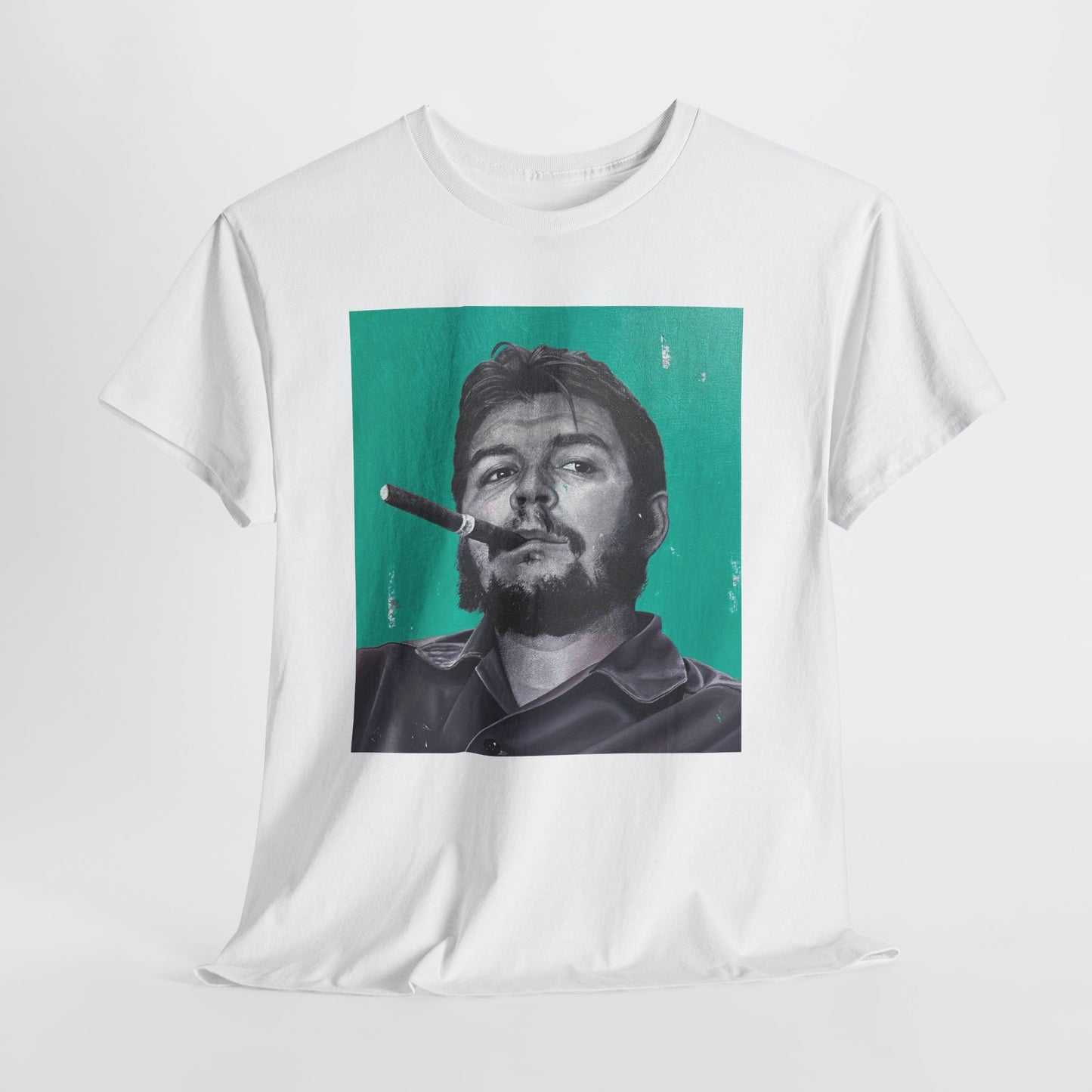 T-Shirt - Che Guevara Smoking Cigar Portrait by James Earley
