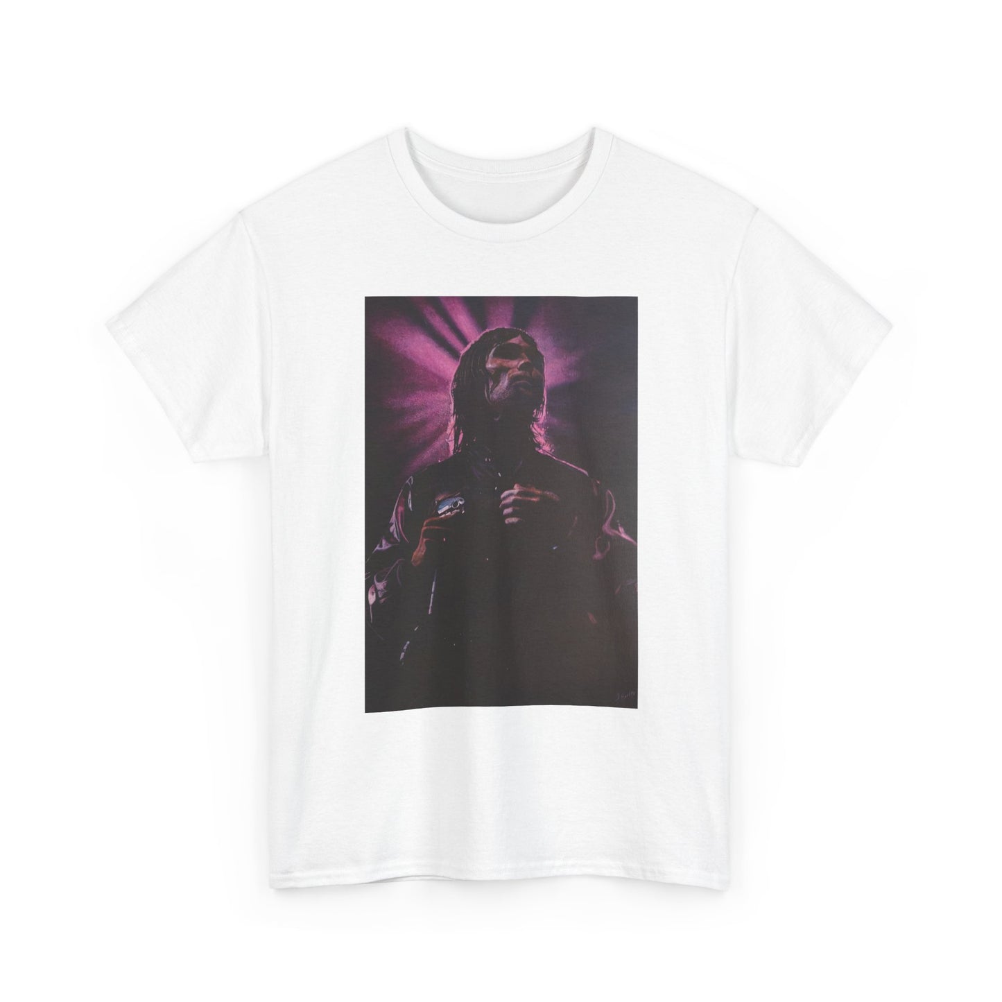 "Iconic Spirit: Ian Brown in Vibrant Reverie" T-shirt of Ian Brown