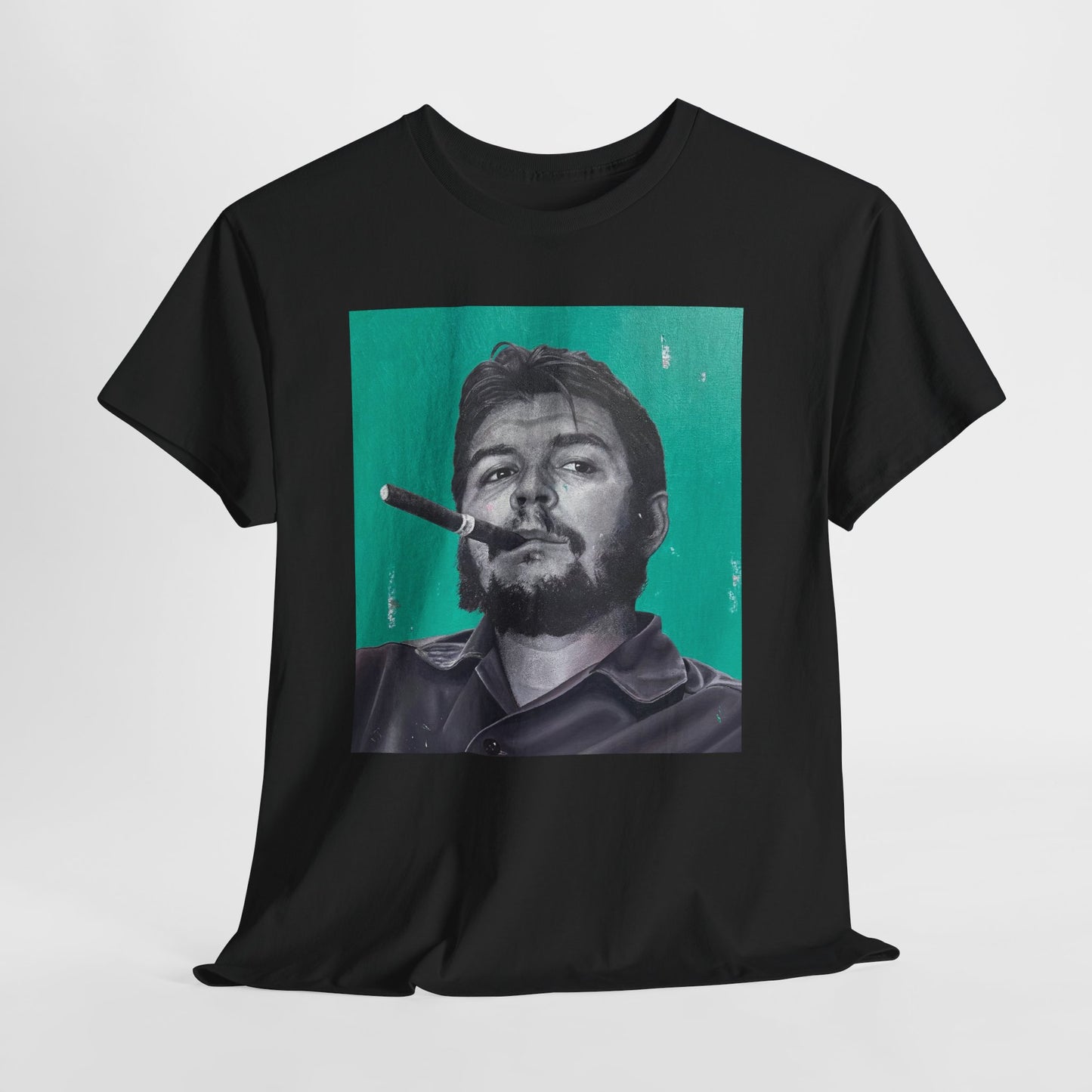 T-Shirt - Che Guevara Smoking Cigar Portrait by James Earley