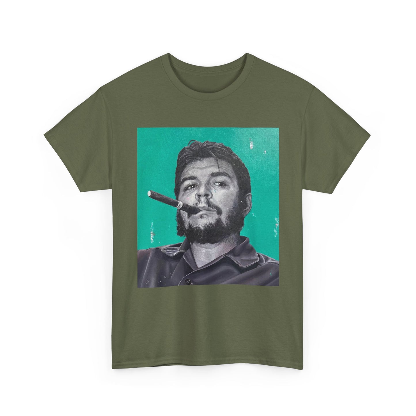 T-Shirt - Che Guevara Smoking Cigar Portrait by James Earley
