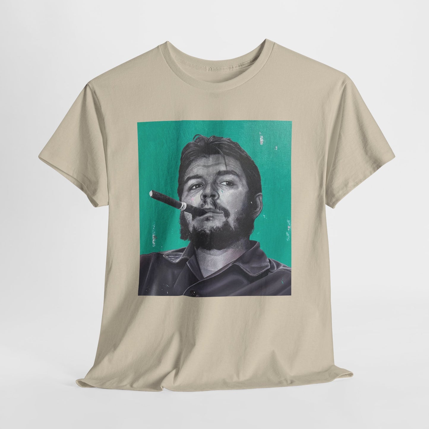 T-Shirt - Che Guevara Smoking Cigar Portrait by James Earley